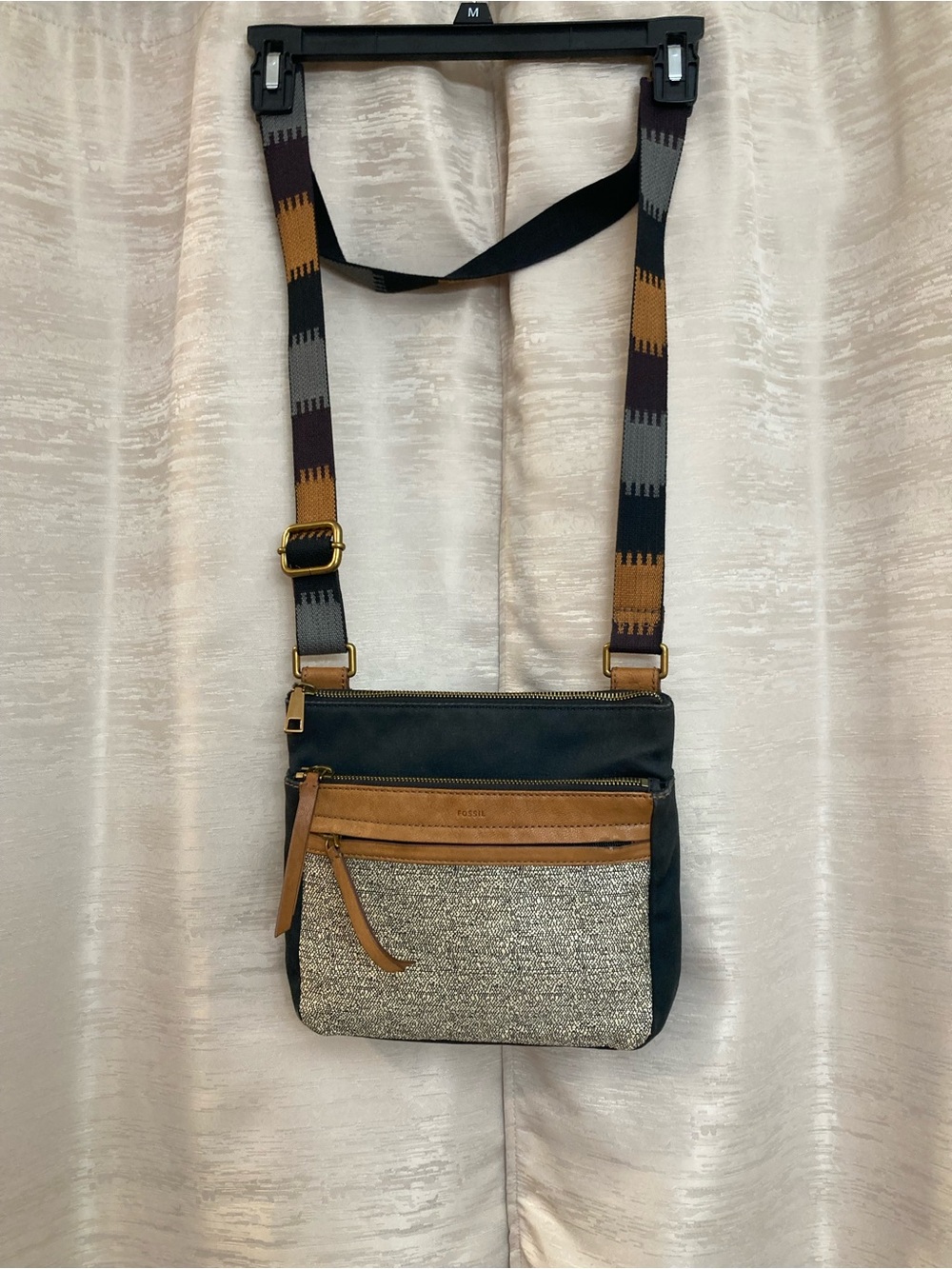 Fossil Black Cross Body Bag